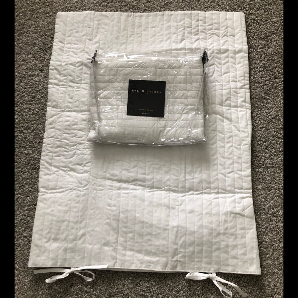 Ralph Lauren White Belleville Standard Sham